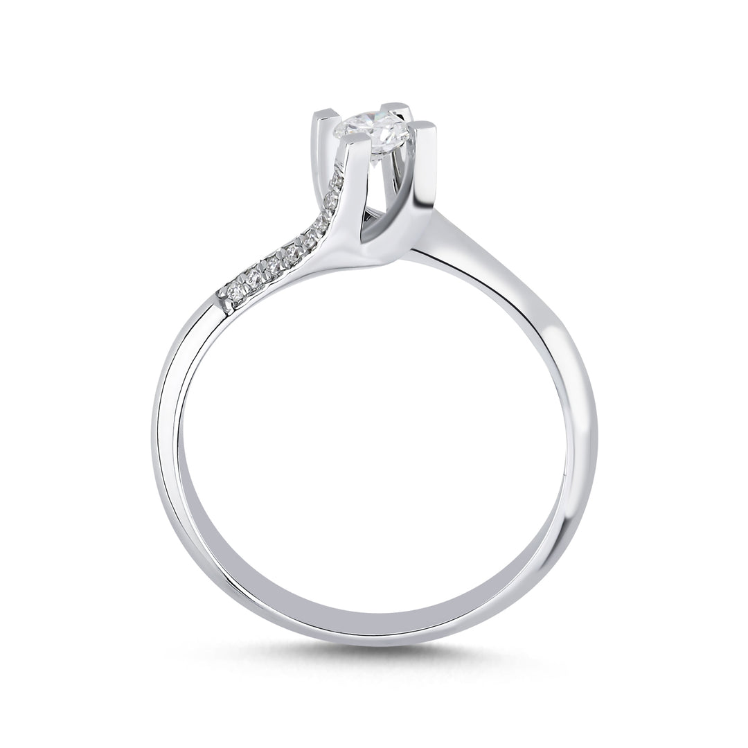 Novus Diamond 0.18 ct Stolo Solitaire Lab-grown Diamond Ring 2