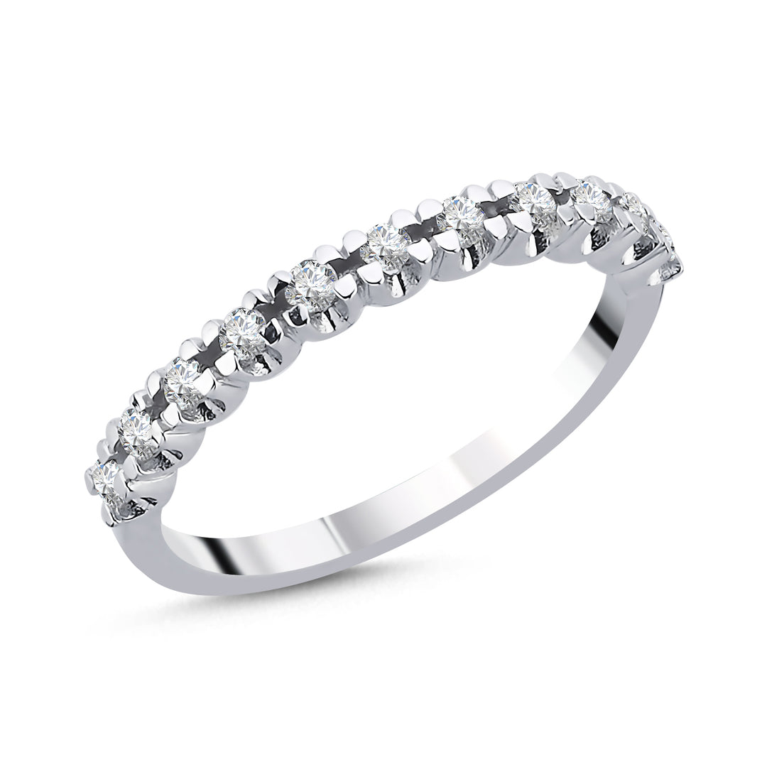 Novus Diamond 0.22 ct Semi Ostia Half-eternity Wedding Band