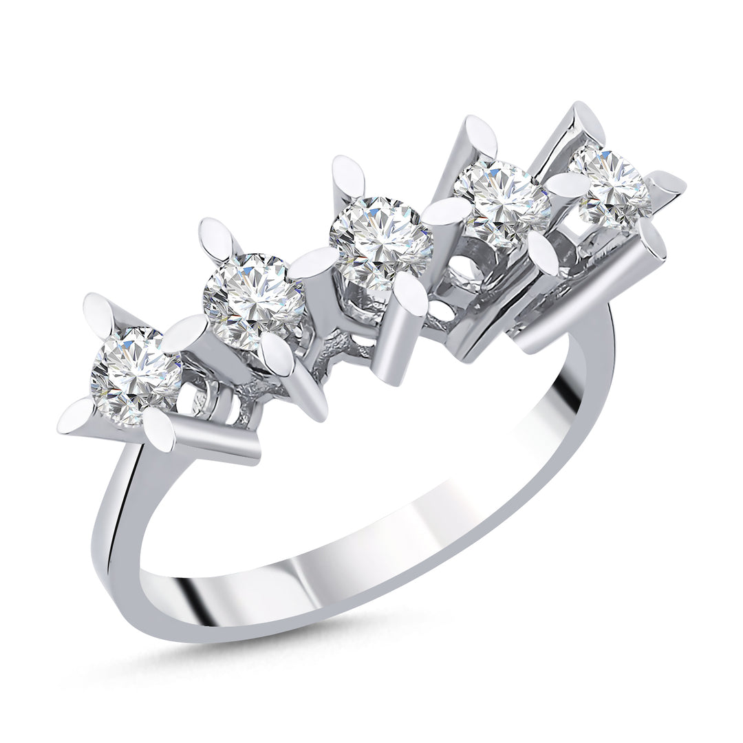Novus Diamond 0.78 ct Verona Five-stone Lab-grown Diamond Ring