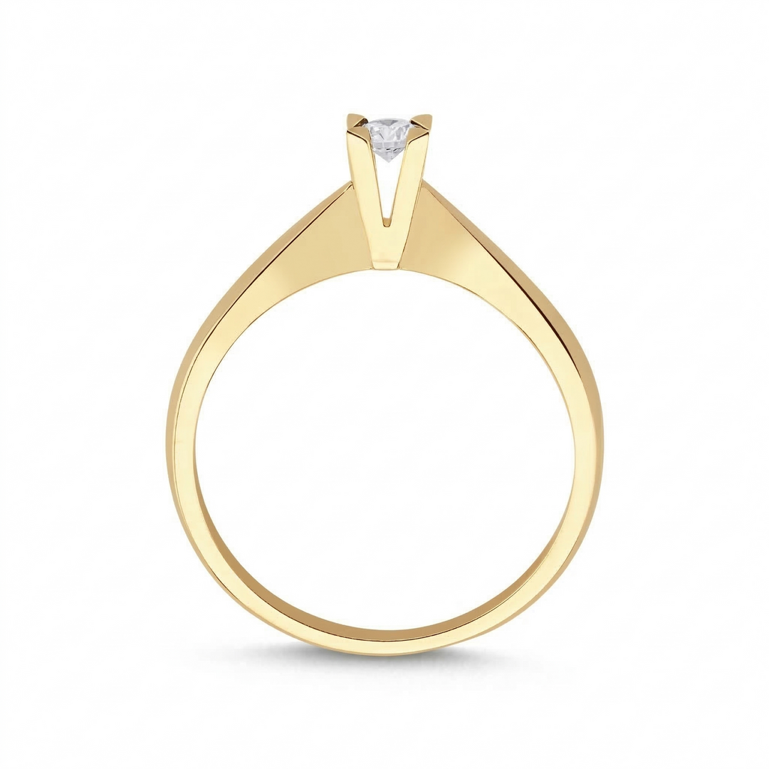 Novus Diamond 0.10 Ct. Luna Solitaire Lab-grown Diamond Ring in gold #color_gold