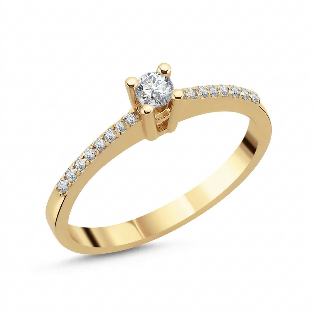 Novus Diamond 0.11 Ct. Venusia Solitaire Lab-grown Diamond Ring in gold #color_gold
