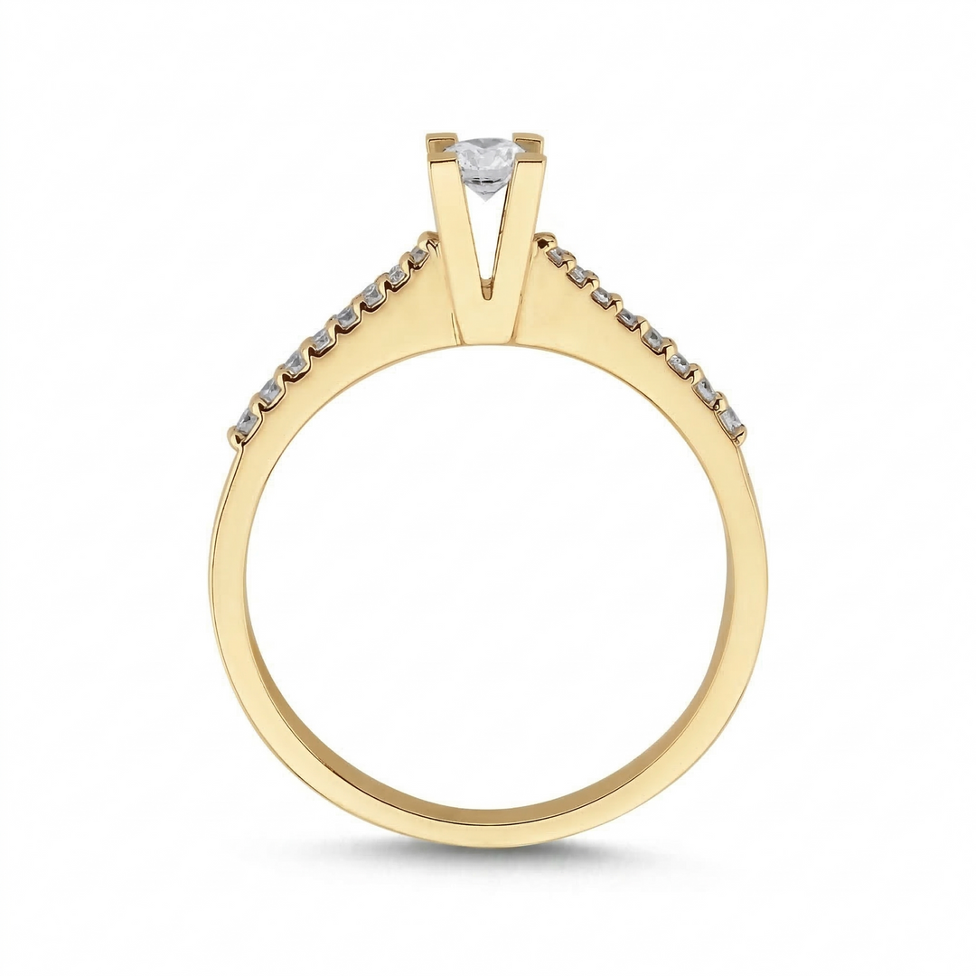 Novus Diamond 0.15 Ct. Napoli Solitaire Lab-grown Diamond Ring in gold #color_gold