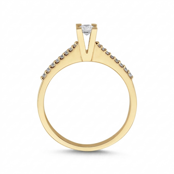 Novus Diamond 0.15 Ct. Napoli Solitaire Lab-grown Diamond Ring in gold #color_gold