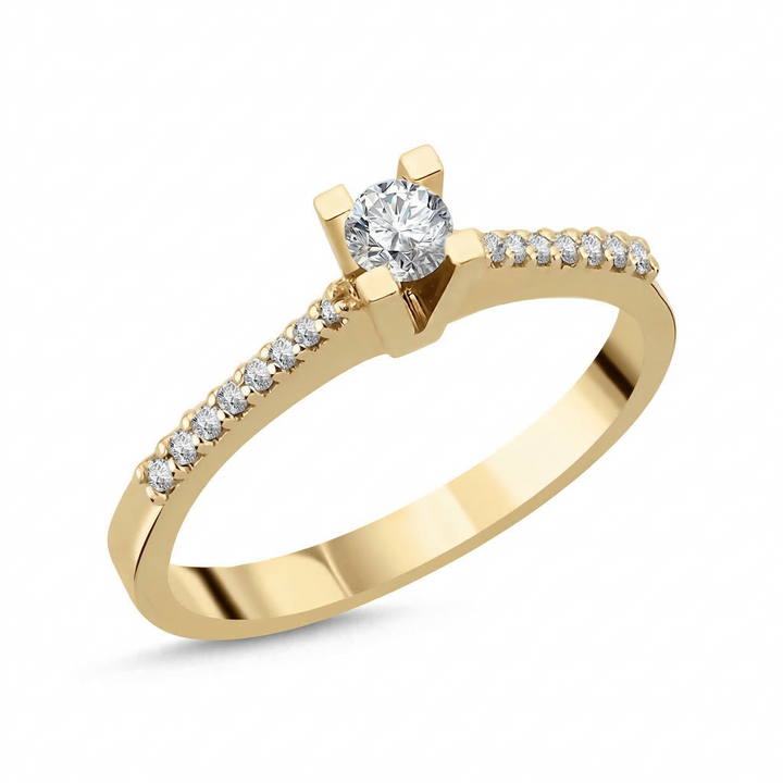 Novus Diamond 0.15 Ct. Napoli Solitaire Lab-grown Diamond Ring in gold #color_gold
