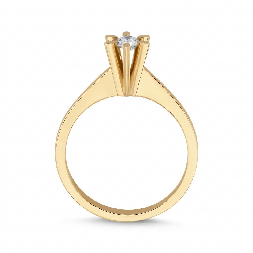 Novus Diamond  0.16 Ct. Verona Solitaire Lan-grown Diamond Ring in gold #color_gold
