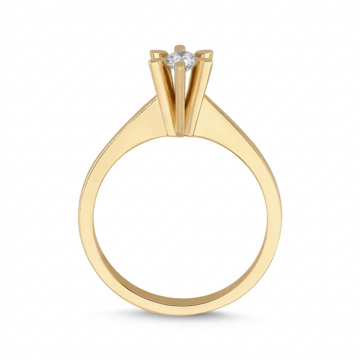 Novus Diamond  0.16 Ct. Verona Solitaire Lan-grown Diamond Ring in gold #color_gold