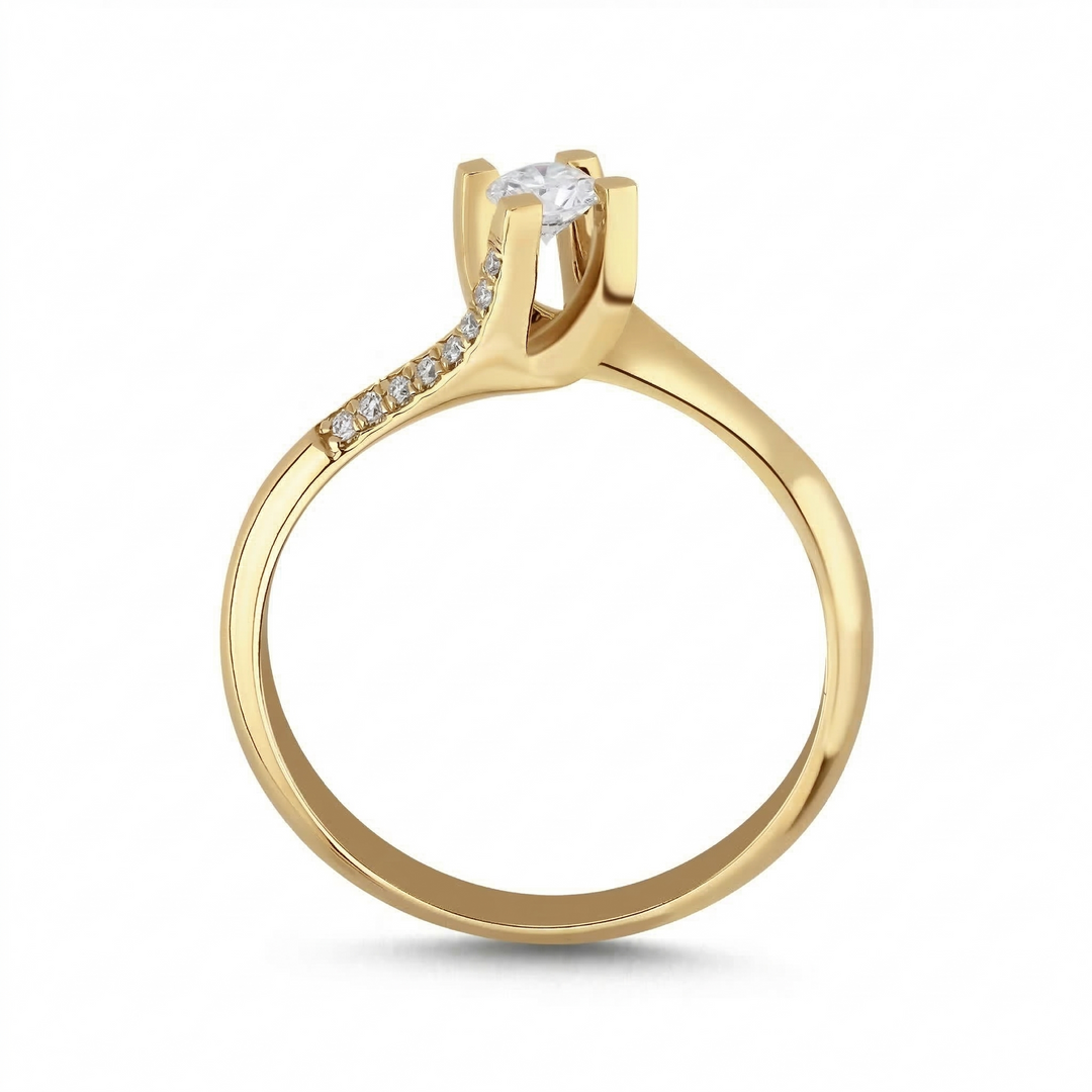 Novus Diamond 0.18 Ct. Stolo Solitaire Lab-grown Diamond Ring in gold #color_gold