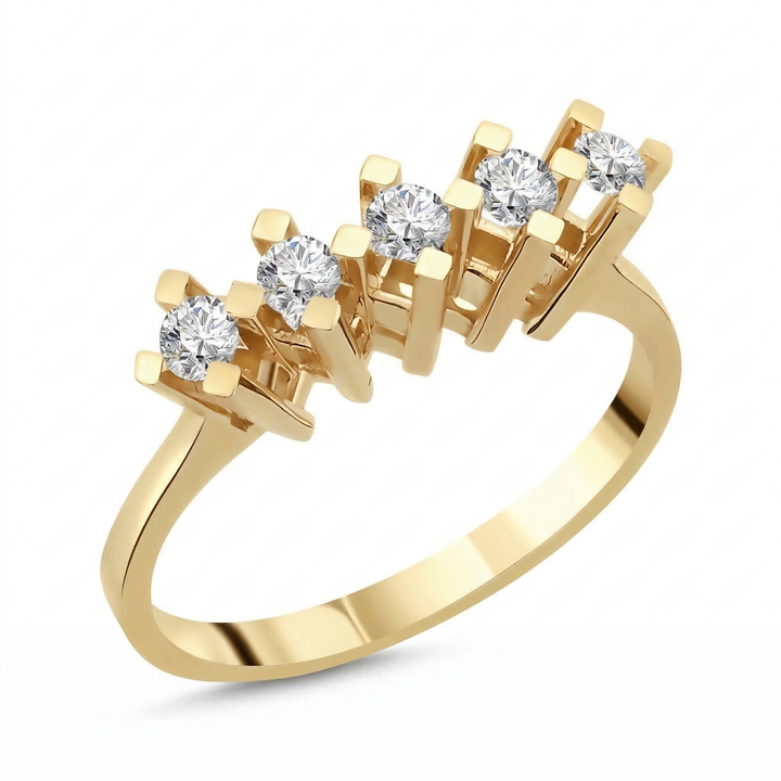 Novus Diamond 0.51 Ct. Globe Five Stone Lab-grown Diamond Ring in gold #color_gold