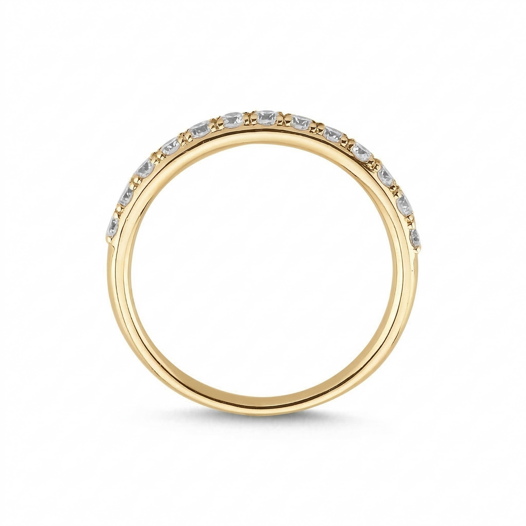 Novus Diamond 0.57 Ct. Semi Aquaria Half Eternity Wedding Band in gold #color_gold