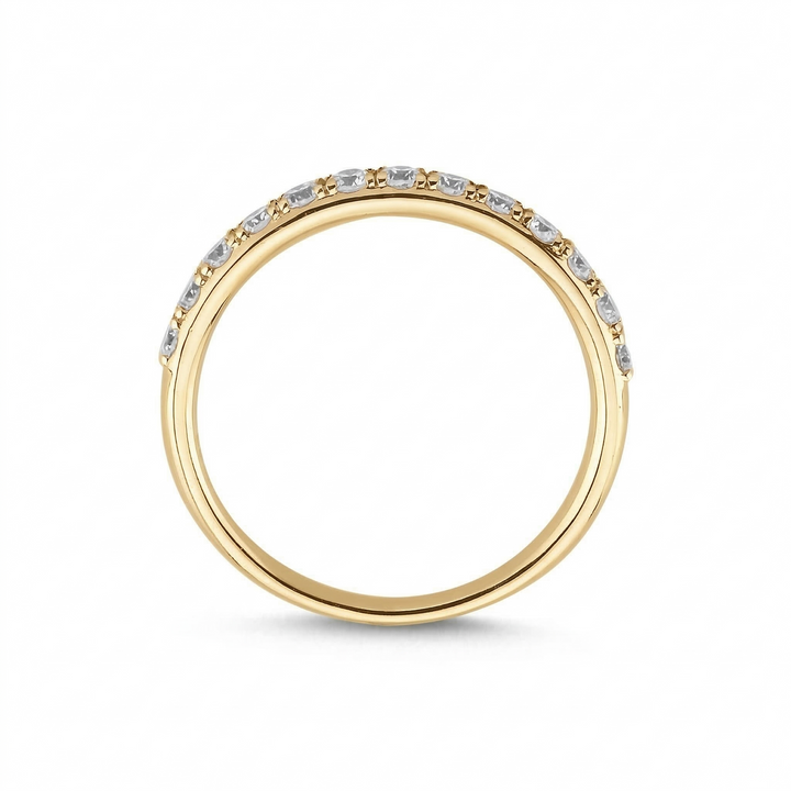 Novus Diamond 0.57 Ct. Semi Aquaria Half Eternity Wedding Band in gold #color_gold