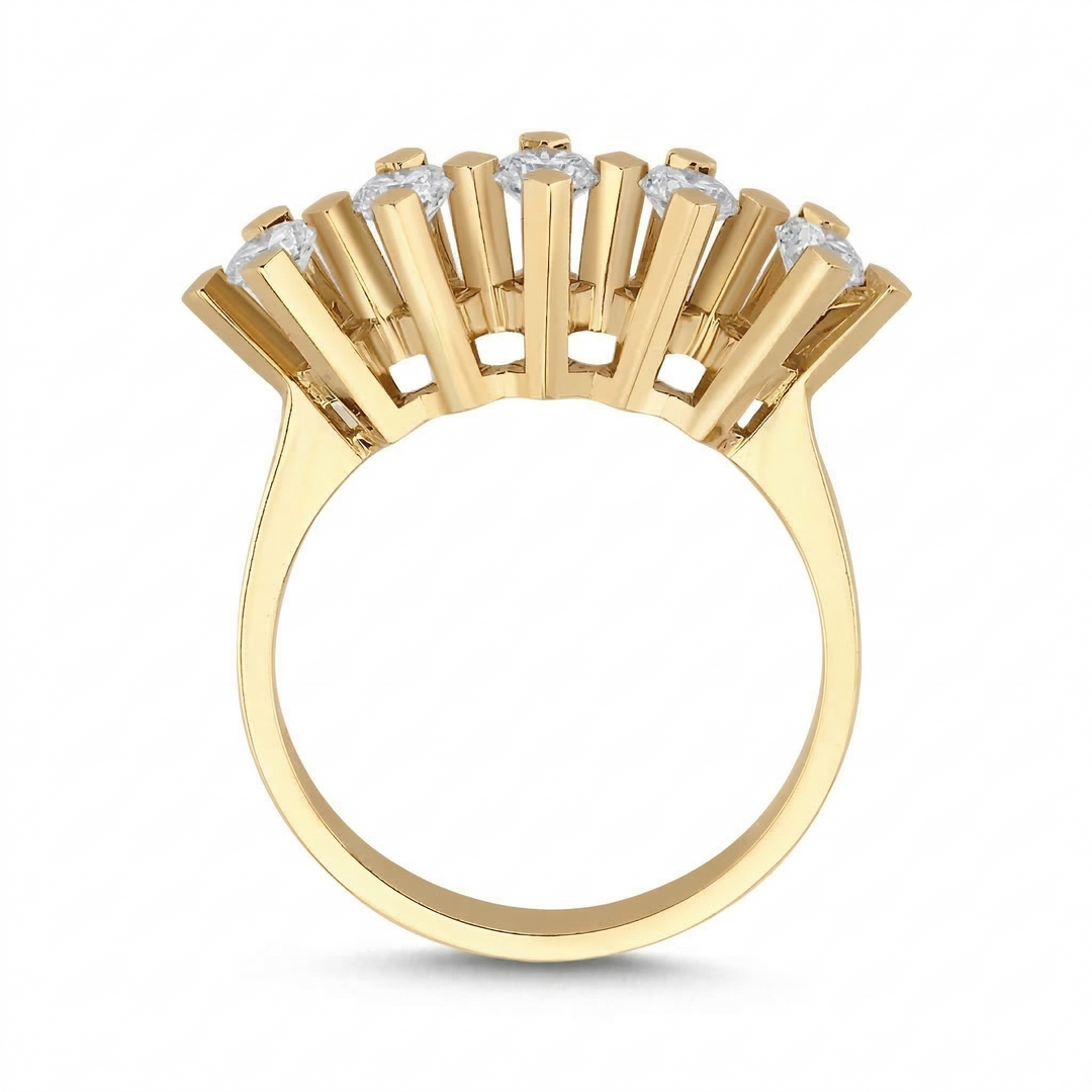 Novus Diamond 0.76 Ct. Pentacle Five Stone Lab-grown Diamond Ring in gold #color_gold