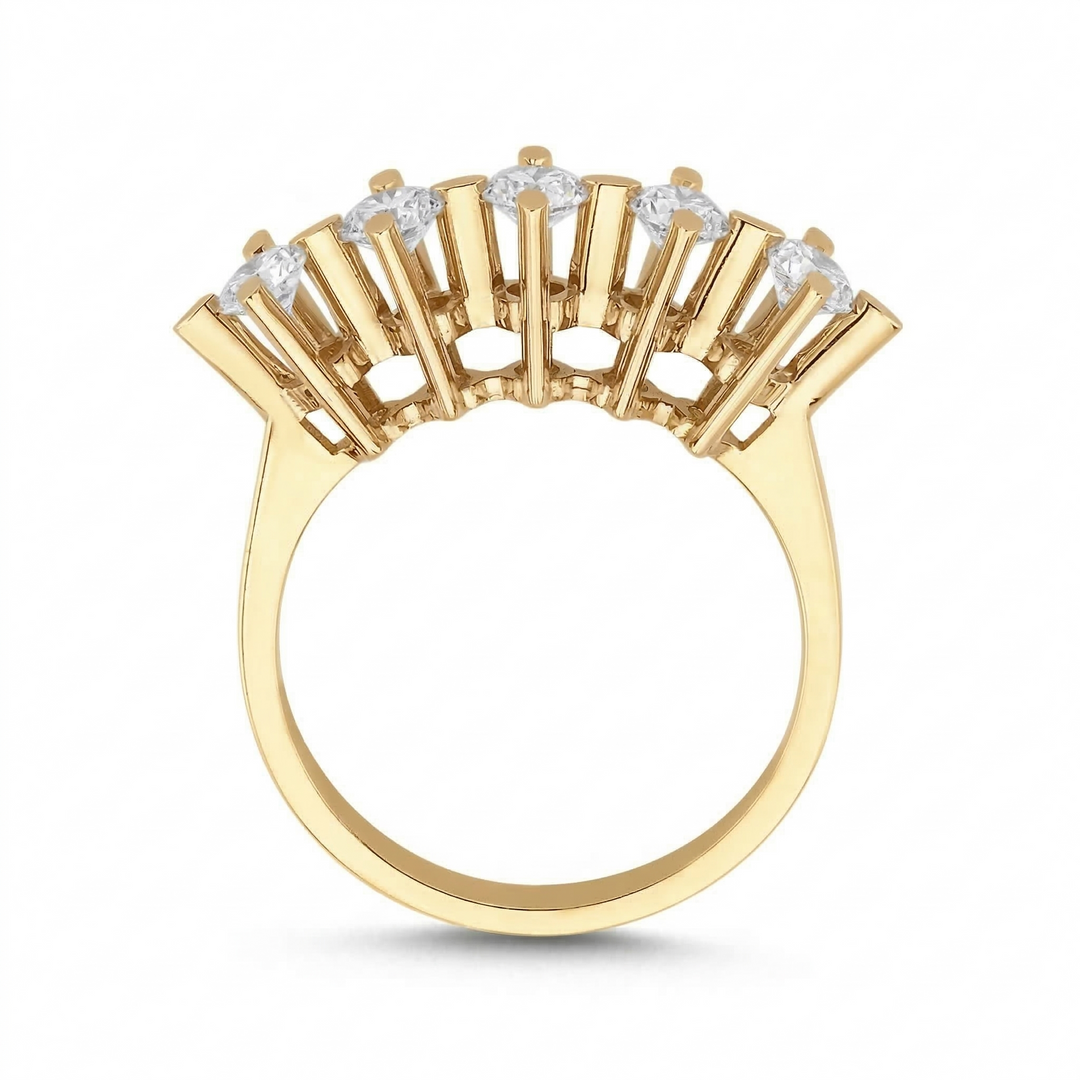 Novus Diamond 0.78 Ct. Verona Five Stone Lab-grown Diamond Ring in gold #color_gold