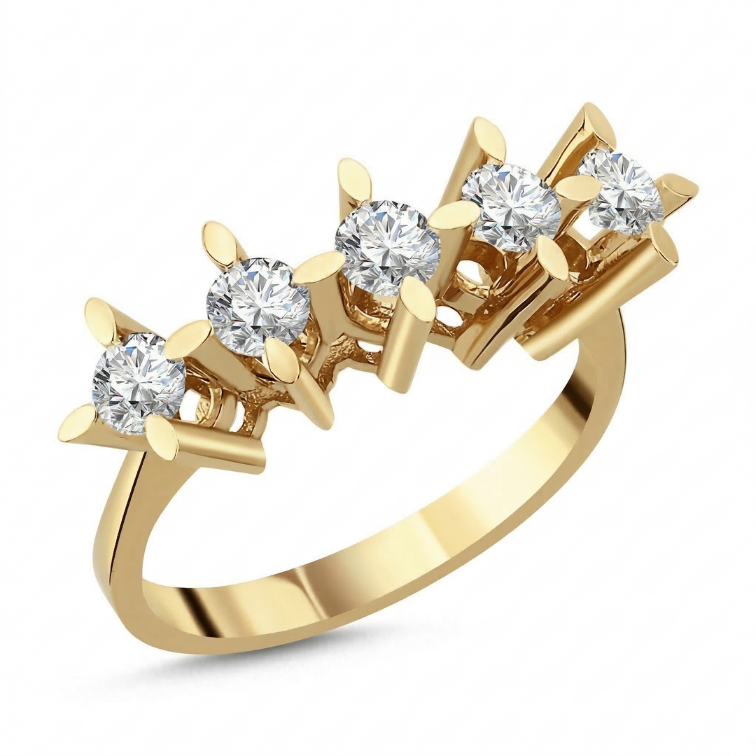 Novus Diamond 0.78 Ct. Verona Five Stone Lab-grown Diamond Ring in gold #color_gold