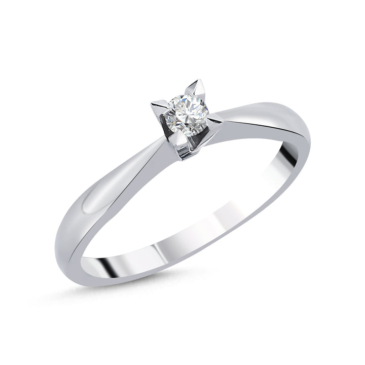 Novus Diamond 0.10 ct Luna Solitaire Lab-grown Diamond Ring #color_silver