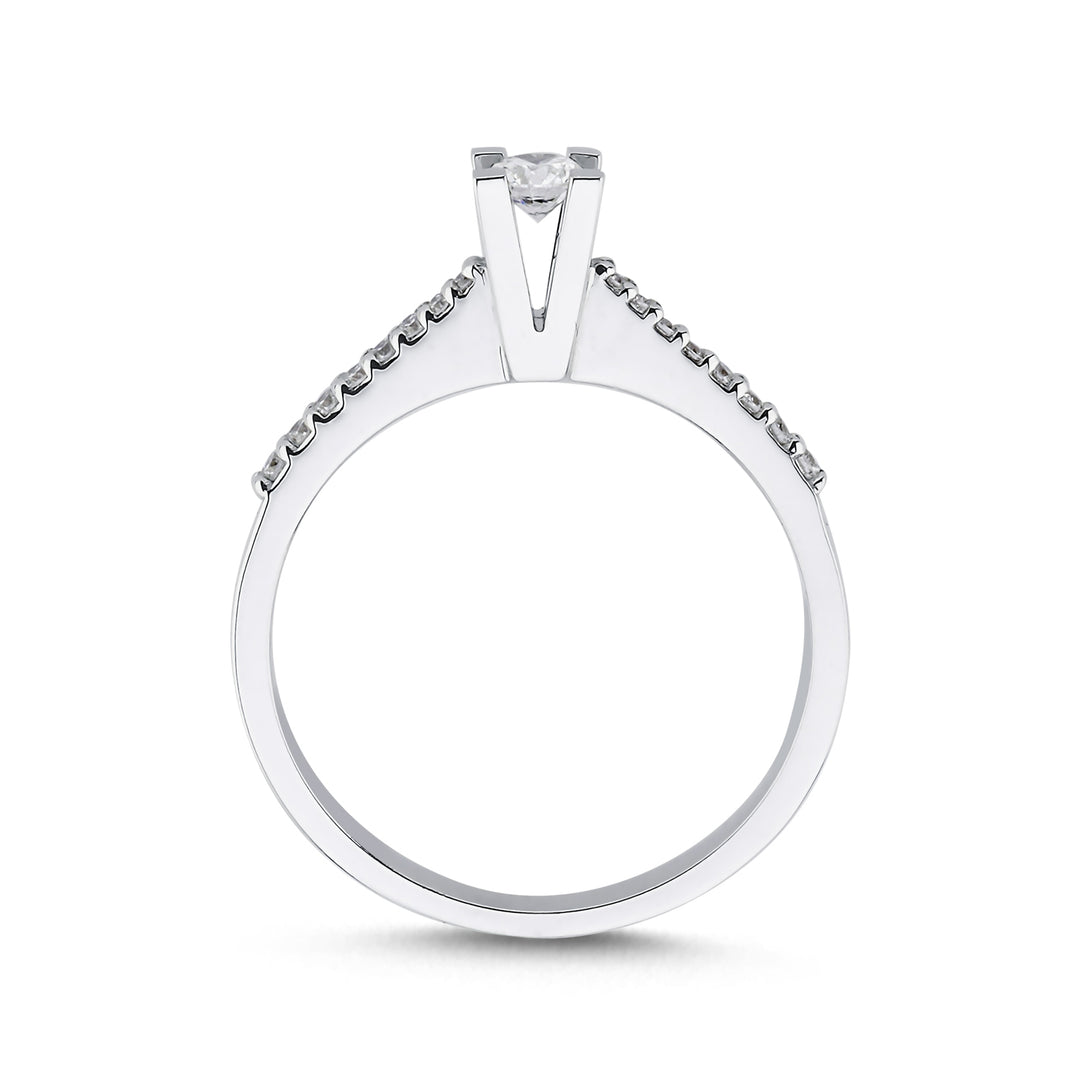 Novus Diamond 0.15 ct Napoli Solitaire Lab-grown Diamond Ring 2 #color_white-gold