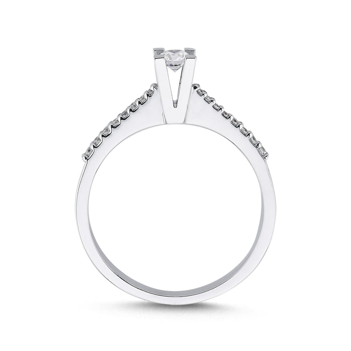 Novus Diamond 0.15 ct Napoli Solitaire Lab-grown Diamond Ring 2 #color_white-gold