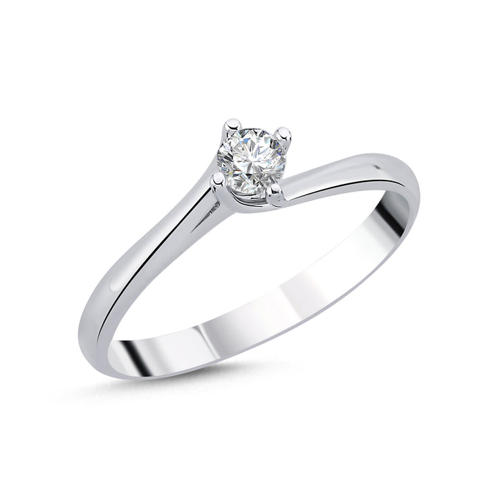 Novus Diamond 0.15 ct Stolo Solitaire Lab-grown Diamond Ring #color_silver