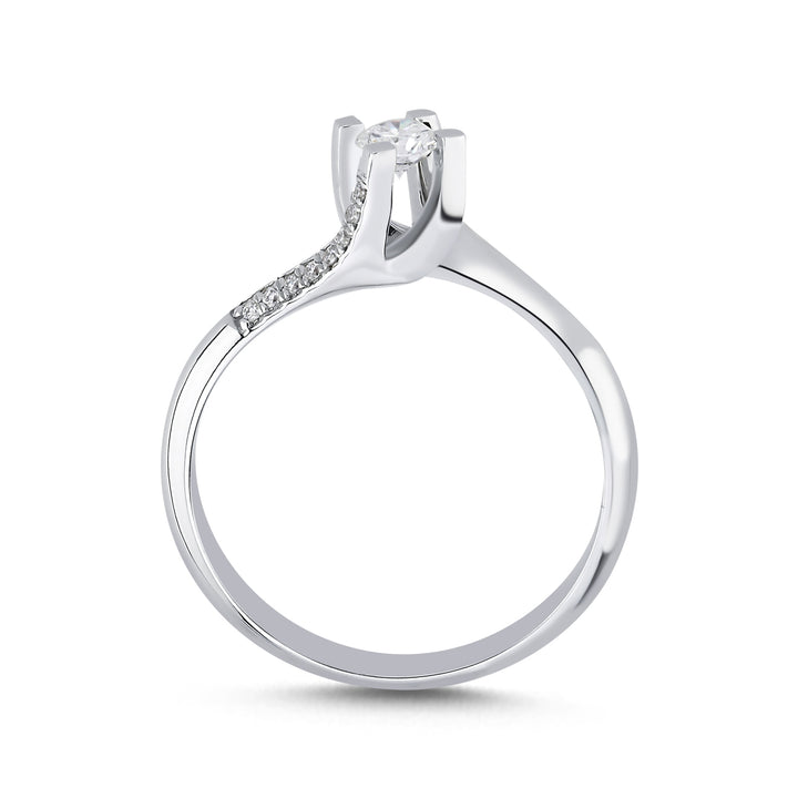 Novus Diamond 0.18 ct Stolo Solitaire Lab-grown Diamond Ring 2 #color_silver