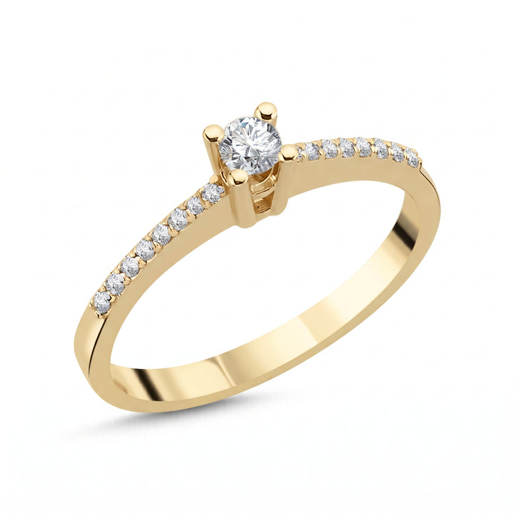 Novus Diamond 0.18 ct Venusia Solitaire Lab-grown Diamond Ring in gold #color_gold