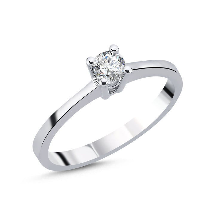 Novus Diamond 0.19 ct Venusia Solitaire Lab-grown Diamond Ring #color_silver
