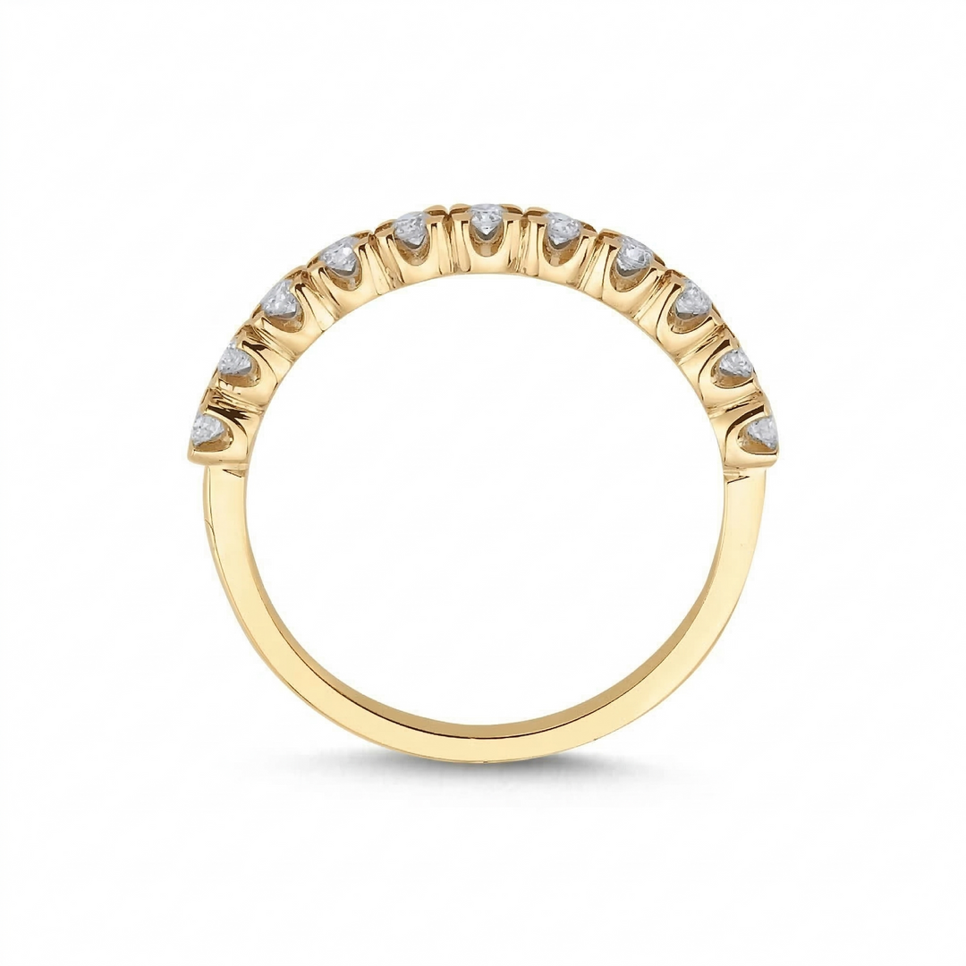 Novus Diamond 0.22 Ct. Semi Ostia Half Eternity Wedding Band in gold #color_gold
