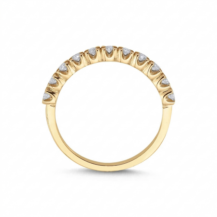 Novus Diamond 0.22 Ct. Semi Ostia Half Eternity Wedding Band in gold #color_gold