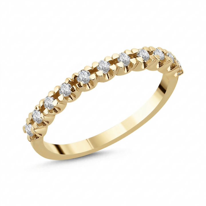 Novus Diamond 0.22 Ct. Semi Ostia Half Eternity Wedding Band in gold #color_gold