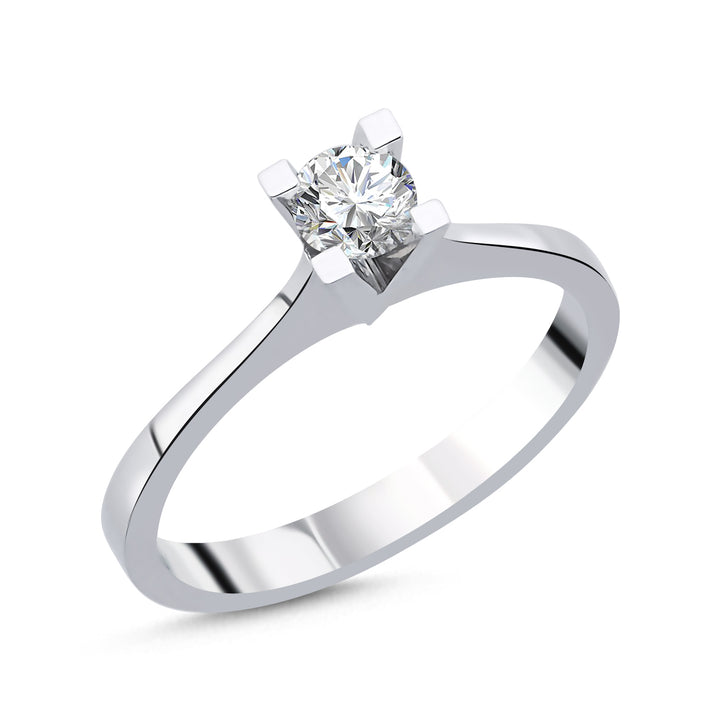 Novus Diamond 0.30 ct Napoli Solitaire Lab-grown Diamond Ring #color_silver