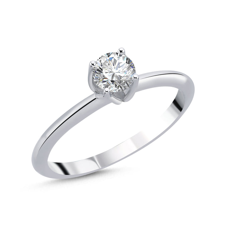 Novus Diamond 0.40 ct Circum Solitaire Lab-grown Diamond Ring #color_silver