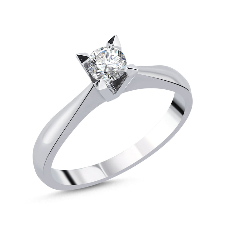 Novus Diamond 0.43 ct Luna Solitaire Lab-grown Diamond Ring #color_silver