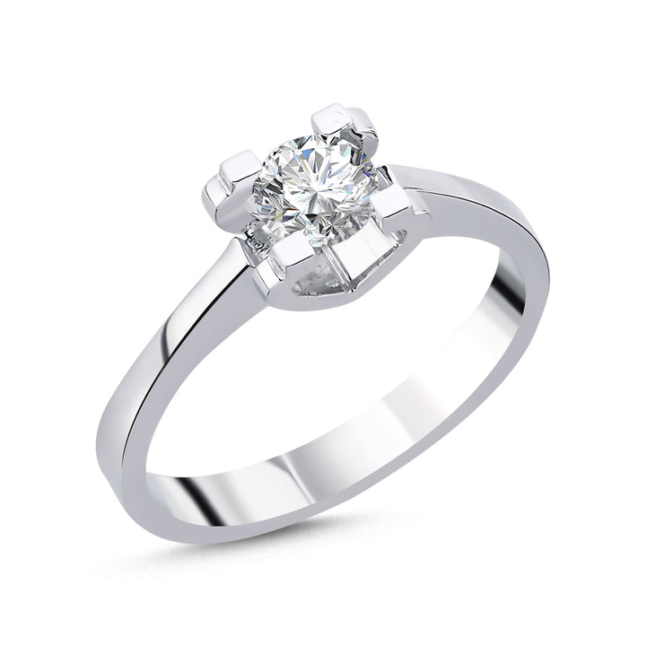 Novus Diamond 0.43 ct Vesta Solitaire Lab-grown Diamond Ring #color_silver