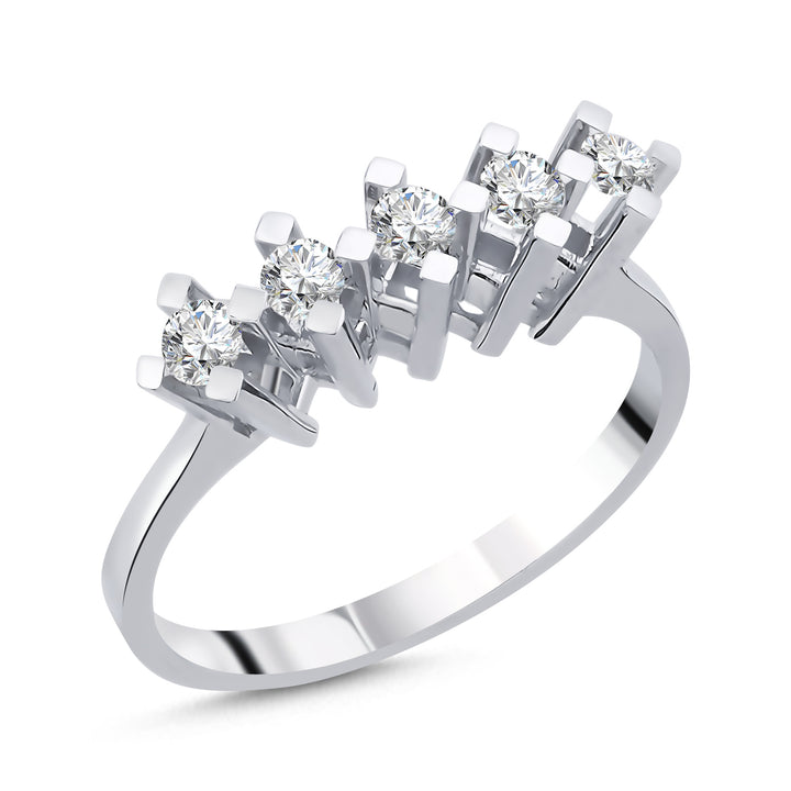 Novus Diamond 0.51 ct Pentacle Five-stone Lab-grown Diamond Ring #color_silver