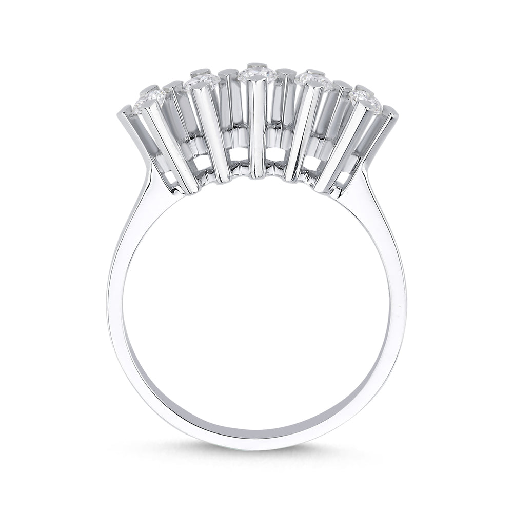 Novus Diamond 0.76 ct Globe Five-stone Lab-grown Diamond Ring 2 #color_white-gold
