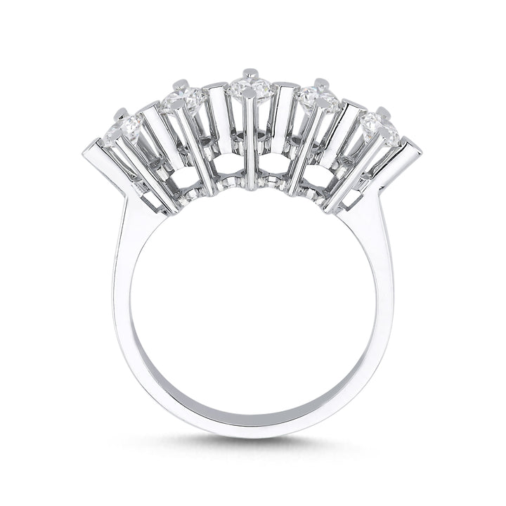 Novus Diamond 0.78 ct Verona Five-stone Lab-grown Diamond Ring 2 #color_silver