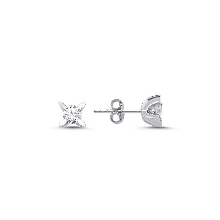 Novus Diamond 0.80 ct Verona Solitaire Lab-grown Diamond Earrings #color_silver
