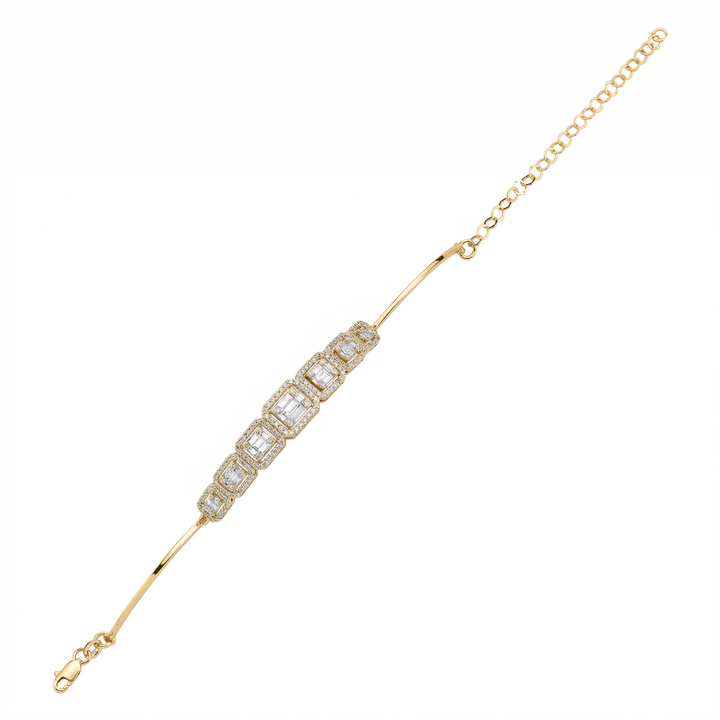 Novus Diamond 1.59 Ct. Baguette Cuff Lab-grown Diamond Bracelet in gold #color_gold