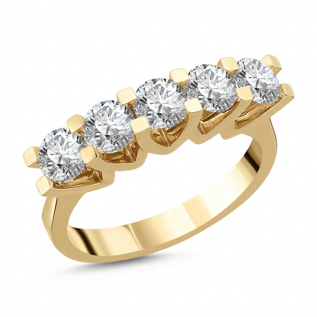 Novus Diamond 1.52 Ct. Celestial Five Stone Lab-grown Diamond Ring in gold #color_gold