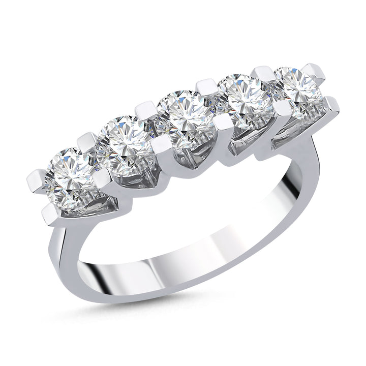 Novus Diamond 1.52 ct Orion Five-stone Lab-grown Diamond Ring #color_silver