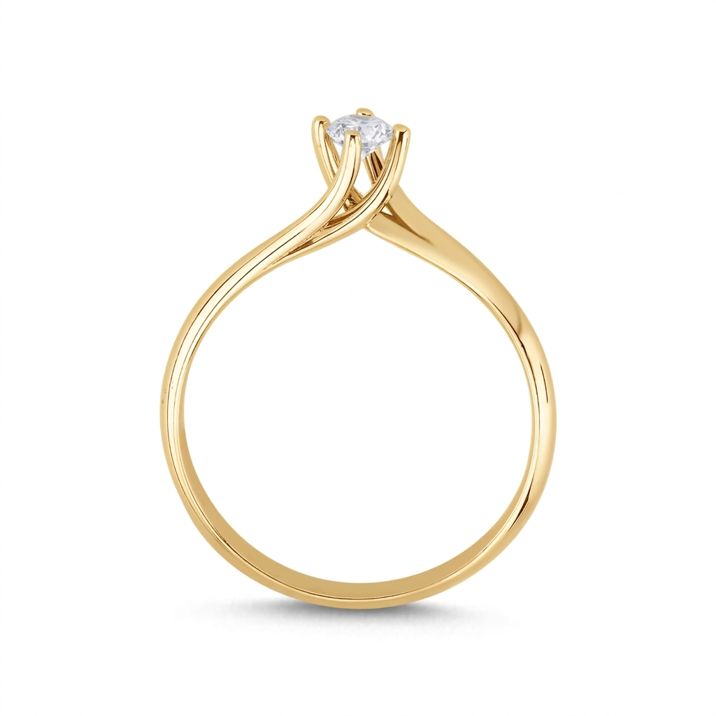 Novus Diamond 0.15 Ct. Stolo Solitaire Lab-grown Diamond Ring in gold #color_gold