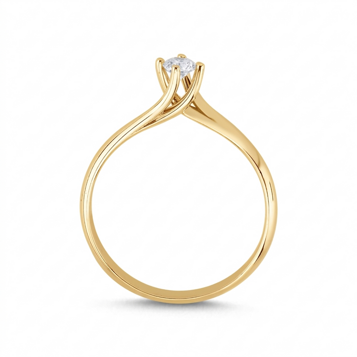 Novus Diamond 0.15 Ct. Stolo Solitaire Lab-grown Diamond Ring in gold #color_gold