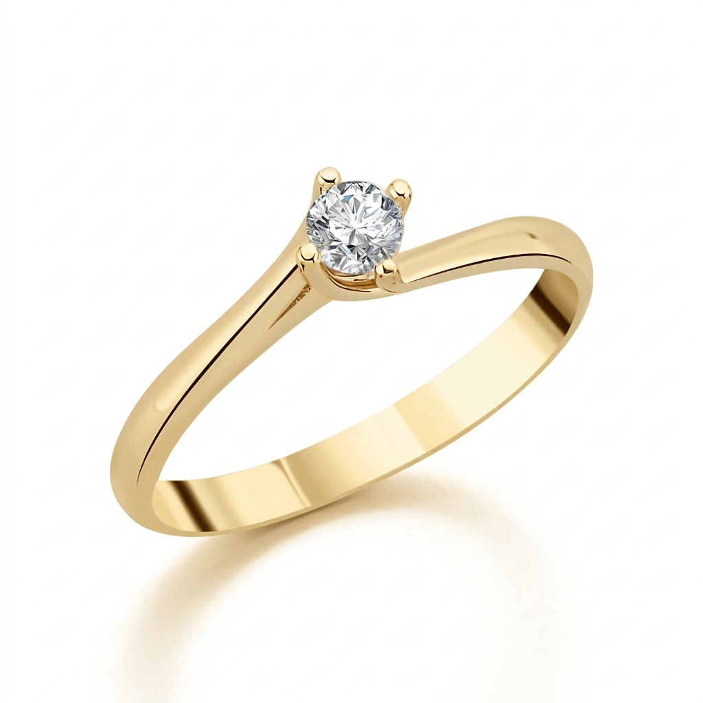 Novus Diamond 0.15 Ct. Stolo Solitaire Lab-grown Diamond Ring in gold #color_gold