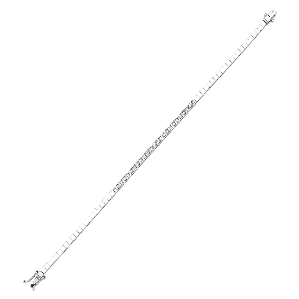 Novus Diamond 2.50 ct Semi Aegian Lab-grown Diamond Bracelet #color_white-gold