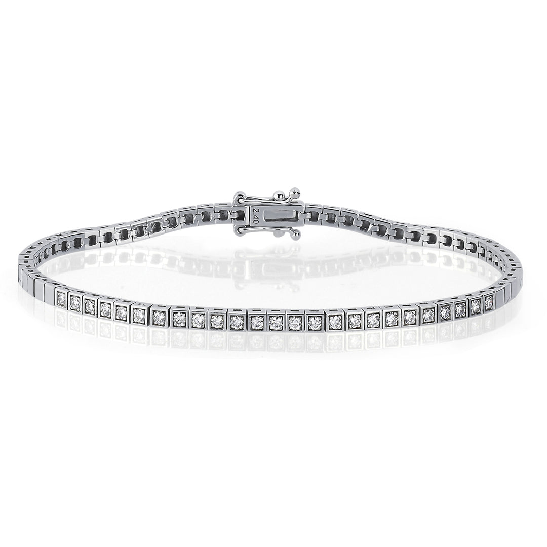 Novus Diamond 2.50 ct Semi-Aegian Lab-grown Diamond Bracelet #color_white-gold
