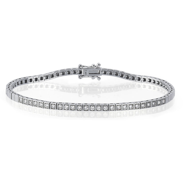 Novus Diamond 2.50 ct Semi-Aegian Lab-grown Diamond Bracelet #color_white-gold