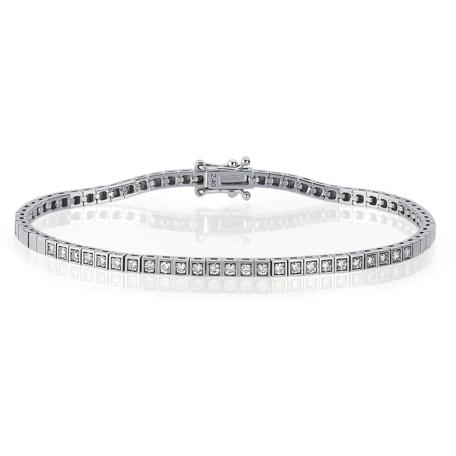 Novus Diamond 2.50 ct Semi-Aegian Lab-grown Diamond Bracelet #color_white-gold